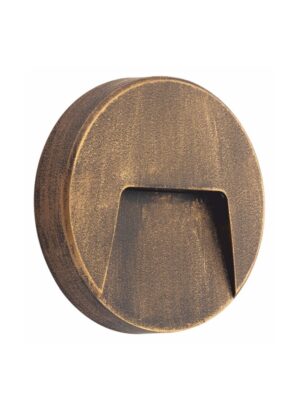 LED WALL ROUND LUMINAIRE RUST 230V AC IP65 3W 3000K 200LM RA80