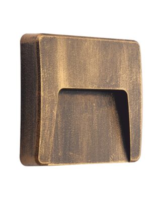 LED WALL SQUARE LUMINAIRE RUST 230V AC IP65 3W 3000K 200LM RA80