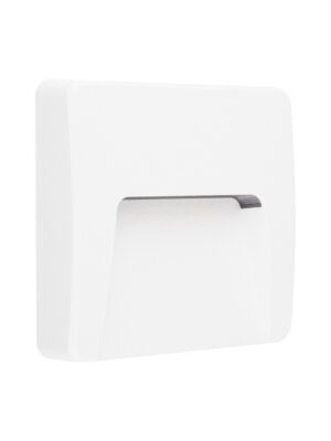 LED WALL SQUARE LUMINAIRE WHITE 230V AC IP65 3W 3000K 200LM RA80