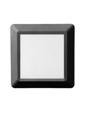 LED WALL SQUARE LUMINAIRE DARK GREY 230V AC IP65 4W 3000K 270LM RA80