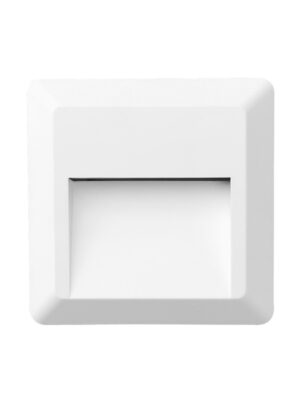 LED WALL SQUARE LUMINAIRE WHITE 230V AC IP65 2W 3000K 100LM RA80