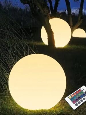 ΗΛΙΑΚΗ/ΕΠΑΝΑΦΟΡΤΙΖΟΜΕΝΗ RGBW LED ΜΠΑΛΑ D40cm IP54 LiFePO4 1800mAh