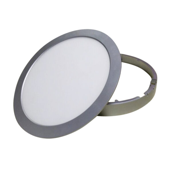 Υ/Κ SILVER LED ROUND PC SLIM PANEL 8W 4000K 500Lm 230V Φ120 Ra80