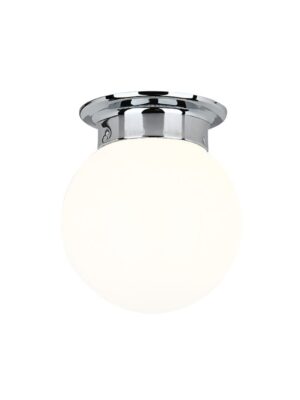 CAPRI - ΦΩΤΙΣΤΙΚΟ ΕΠΙΤΟΙΧΟ ΧΡΩΜΙΟΥ ΓΥΑΛΙΝΟ ΣΥΜΒΑΤΙΚΟ 1ΧΕ27 IP20 Φ15ΧΗ17CM