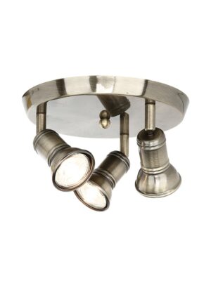 ΕΠΙΤΟΙΧΟ Φ/Σ 3ΧGU10 ΡΟΖΕΤΑ ΜΠΡΟΝΖΕ ΜΕΤΑΛΛΙΚΟ Φ23,5Χ14CM BRULEE