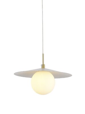 ΚΡΕΜΑΣΤΟ Φ/Σ 1XG9 ΧΡΥΣΟ ΜΕΤΑΛΛΙΚΟ ΛΕΥΚΟ PVC ΚΑΠΕΛΟ Φ100mm GLOBIE