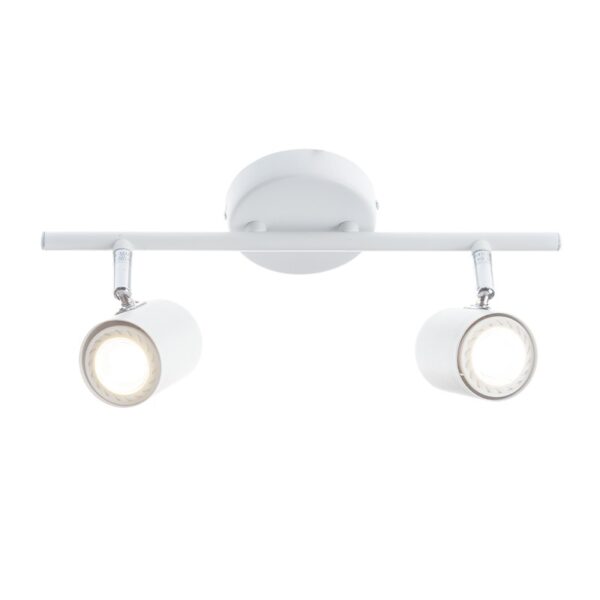 ORFEAS-ΦΩΤΙΣΤΙΚΟ ΕΠΙΤΟΙΧΟ/ΟΡΟΦΗΣ ΑΜΜΩΔΕΣ ΛΕΥΚΟ ΜΕΤΑΛΛΙΚΟ ΣΥΜΒΑΤΙΚΟ ΣΠΟΤ II 2ΧGU10 IP20 33,3X9,7X7CM