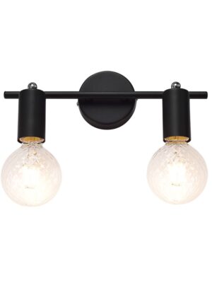 MOHICANS-ΦΩΤΙΣΤΙΚΟ ΕΠΙΤΟΙΧΟ/ΟΡΟΦΗΣ ΑΜΜΩΔΕΣ ΜΑΥΡΟ ΜΕΤΑΛΛΙΚΟ ΣΥΜΒΑΤΙΚΟ 2ΧΕ27 IP20 3,3X9,7X17CM