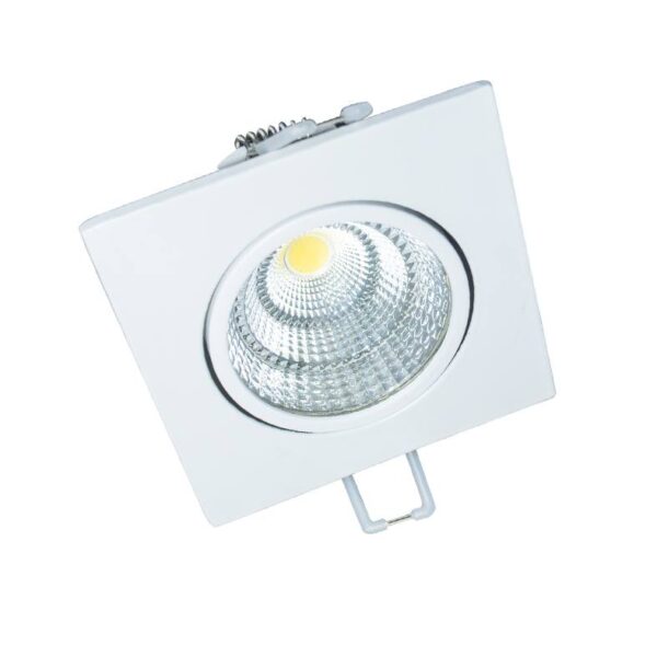 Υ/Κ SQUARE WHITE MOV. LED SPOT 6W 3000K 410Lm COB 230V 60° Ra80