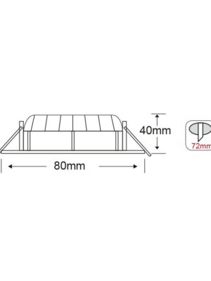 Υ/Κ SQUARE N.MAT MOV. LED SPOT 6W 3000K 410Lm COB 230V 60° Ra80