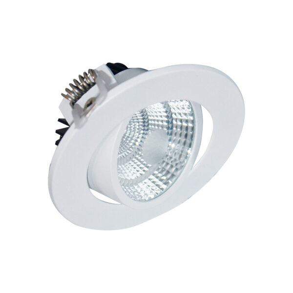Υ/Κ ROUND WHITE MOV. LED SPOT 6W 3000K 410Lm COB 230V 60° Ra80