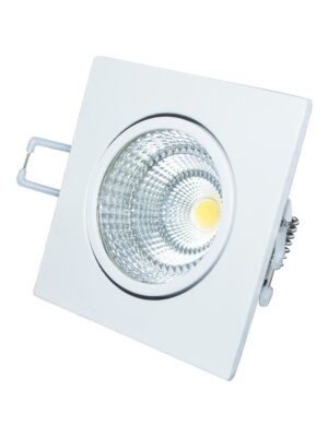 Υ/Κ SQUARE WHITE MOV. LED SPOT 6W 4000K 430Lm COB 230V 60° Ra80