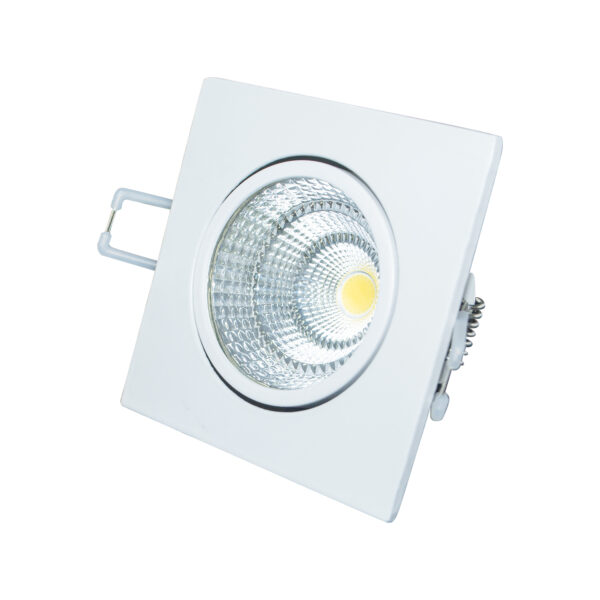 Υ/Κ SQUARE WHITE MOV. LED SPOT 6W 4000K 430Lm COB 230V 60° Ra80