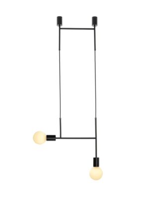 NETTO ΦΩΤΙΣΤΙΚΟ ΚΡΕΜΑΣΤΟ ΜΑΥΡΟ ΜΑΤ ΜΕΤΑΛΛΙΚΟ ΣΥΜΒΑΤΙΚΟ 2ΧΕ27 IP20 382Χ1100mm