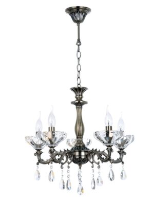 ΚΡΕΜΑΣΤΟ Φ/Σ 5ΧΕ14 ΜΕΤΑΛΛΙΚΟ ΜΠΡΟΝΖΕ+ΚΡΥΣΤΑΛΛΟ Φ54ΧΗ130CM SARTO