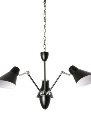 NETTO ΦΩΤΙΣΤΙΚΟ ΚΡΕΜΑΣΤΟ ΜΑΥΡΟ ΜΑΤ ΜΕΤΑΛΛΙΚΟ ΣΥΜΒΑΤΙΚΟ 3ΧΕ27 IP20 Φ720Χ1200mm