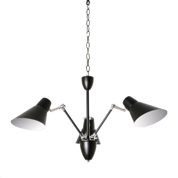 NETTO ΦΩΤΙΣΤΙΚΟ ΚΡΕΜΑΣΤΟ ΜΑΥΡΟ ΜΑΤ ΜΕΤΑΛΛΙΚΟ ΣΥΜΒΑΤΙΚΟ 3ΧΕ27 IP20 Φ720Χ1200mm