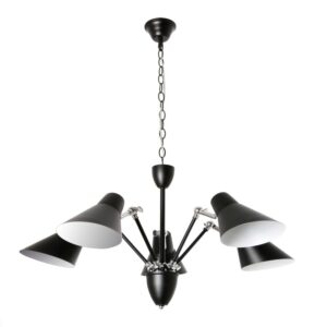 NETTO ΦΩΤΙΣΤΙΚΟ ΚΡΕΜΑΣΤΟ ΜΑΥΡΟ ΜΑΤ ΜΕΤΑΛΛΙΚΟ ΣΥΜΒΑΤΙΚΟ 5ΧΕ27 IP20 Φ720Χ1200mm