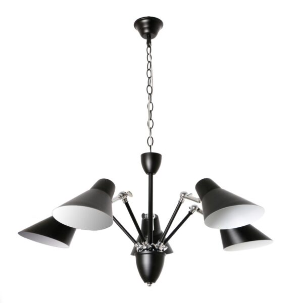 NETTO ΦΩΤΙΣΤΙΚΟ ΚΡΕΜΑΣΤΟ ΜΑΥΡΟ ΜΑΤ ΜΕΤΑΛΛΙΚΟ ΣΥΜΒΑΤΙΚΟ 5ΧΕ27 IP20 Φ720Χ1200mm