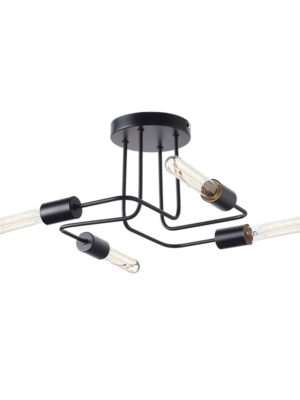 COBRA-ΦΩΤΙΣΤΙΚΟ ΕΠΙΤΟΙΧΟ/ΟΡΟΦΗΣ ΜΑΥΡΟ ΜΑΤ ΜΕΤΑΛΛΙΚΟ ΣΥΜΒΑΤΙΚΟ 4XE27 IP20 Φ44XH21CM