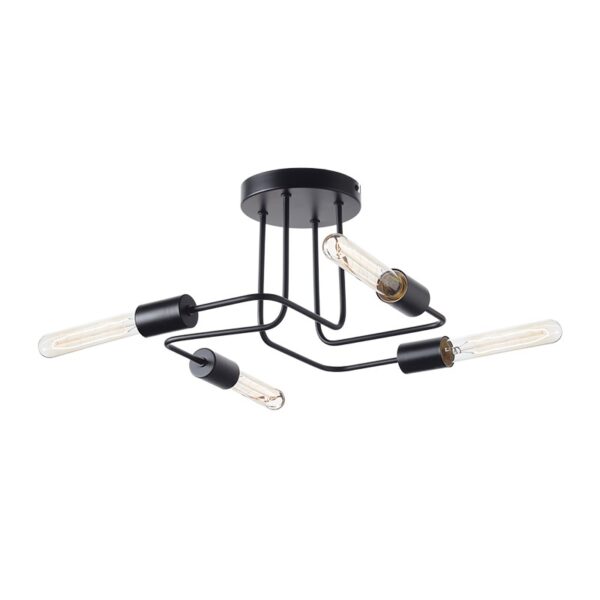 COBRA-ΦΩΤΙΣΤΙΚΟ ΕΠΙΤΟΙΧΟ/ΟΡΟΦΗΣ ΜΑΥΡΟ ΜΑΤ ΜΕΤΑΛΛΙΚΟ ΣΥΜΒΑΤΙΚΟ 4XE27 IP20 Φ44XH21CM