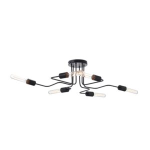 COBRA-ΦΩΤΙΣΤΙΚΟ ΕΠΙΤΟΙΧΟ/ΟΡΟΦΗΣ ΜΑΥΡΟ ΜΑΤ ΜΕΤΑΛΛΙΚΟ ΣΥΜΒΑΤΙΚΟ 6XE27 IP20 73X50XH21CM