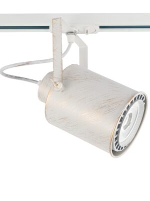 ΣΠΟΤ ΡΑΓΑΣ ΜΟΝΟΦΑΣΙΚΗ ΜΕΤΑΛΛΙΚΟ ΛΕΥΚΟ & ΒΟΥΡΤΣΙΣΤΟ ΧΡΥΣΟ ΜΕ ΒΡΑΧΙΩΝΑ ΣΥΜΒΑΤΙΚΟ 1xGU10 IP20 107x171x190mm