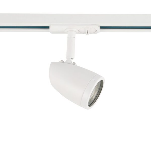 ΣΠΟΤ ΡΑΓΑΣ ΜΟΝΟΦΑΣΙΚΗ ΜΕΤΑΛΛΙΚΟ ΛΕΥΚΟ ΜΕ ΒΡΑΧΙΩΝΑ ΣΥΜΒΑΤΙΚΟ 1xGU10 IP20 56x93x140mm