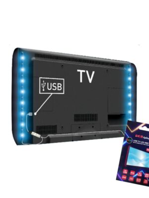 USB TV ΛΩΡΙΔΑ LED SMD KIT 2X50CM 2X2.4W RGB IP65 ΜΕ ΣΥΡΜΑΤΟ ΕΛΕΓΚΤΗ ΚΟΥΜΠΙΟΥ