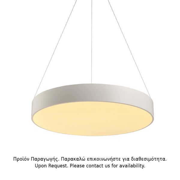 NETTO ΦΩΤΙΣΤΙΚΟ ΚΡΕΜΑΣΤΟ ΛΕΥΚΟ ΜΑΤ ΜΕΤΑΛΛΙΚΟ LED 60W 3000K 4800Lm IP20 Φ750Χ1450mm