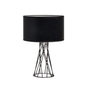 NETTO ΠΟΡΤΑΤΙΦ 1XE27 ΜΑΥΡΟ ΜΕ ΜΑΥΡΟ ΑΜΠΑΖΟΥΡ Η46cm ACACIA