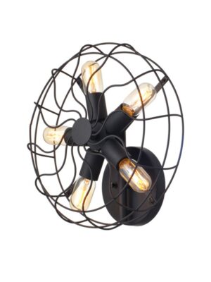 NETTO ΦΩΤΙΣΤΙΚΟ ΕΠΙΤΟΙΧΟ ΜΑΥΡΟ ΜΑΤ ΜΕΤΑΛΛΙΚΟ ΣΥΜΒΑΤΙΚΟ 5ΧΕ27 IP20 160Χ410mm