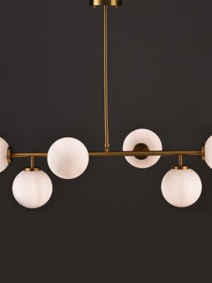 ΚΡΕΜΑΣΤΟ Φ/Σ 6ΧΕ27 ΜΕΤΑΛΛΙΚΟ+ΟΠΑΛ ΓΥΑΛΙ 100X30XH100CM THETIS