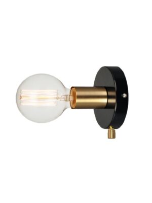 NETTO ΦΩΤΙΣΤΙΚΟ ΕΠΙΤΟΙΧΟ ΓΥΑΛΙΣΤΟ ΜΑΥΡΟ ΜΕΤΑΛΛΙΚΟ ΣΥΜΒΑΤΙΚΟ 1ΧΕ27 Φ120Χ85mm