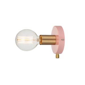 NETTO ΦΩΤΙΣΤΙΚΟ ΕΠΙΤΟΙΧΟ ΣΚΟΥΡΟ ΡΟΖ ΜΕΤΑΛΛΙΚΟ ΣΥΜΒΑΤΙΚΟ 1ΧΕ27 IP20 Φ120Χ85mm