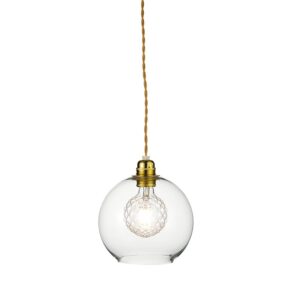 ΚΡΕΜΑΣ Φ/Σ 1ΧΕ27 ΔΙΑΦΑΝ ΓΥΑΛ+ΧΡΥΣΗ ΜΕΤΑΛ.ΑΝΑΡΤΗΣΗ Φ20ΧΗ120CM PYTHIA