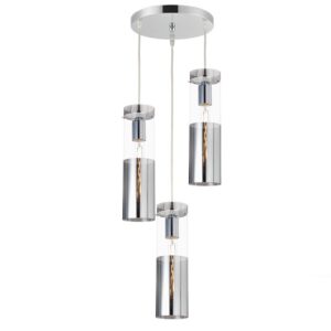 NETTO ΦΩΤΙΣΤΙΚΟ ΚΡΕΜΑΣΤΟ ΧΡΩΜΙΟ ΜΕΤΑΛΛΙΚΟ ΣΥΜΒΑΤΙΚΟ 3ΧΕ27 IP20 Φ280Χ1200mm