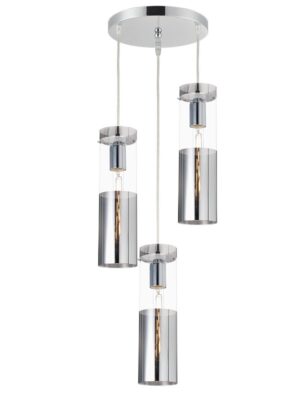 NETTO ΦΩΤΙΣΤΙΚΟ ΚΡΕΜΑΣΤΟ ΧΡΩΜΙΟ ΜΕΤΑΛΛΙΚΟ ΣΥΜΒΑΤΙΚΟ 3ΧΕ27 IP20 Φ280Χ1200mm