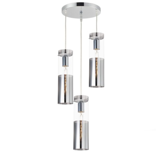 NETTO ΦΩΤΙΣΤΙΚΟ ΚΡΕΜΑΣΤΟ ΧΡΩΜΙΟ ΜΕΤΑΛΛΙΚΟ ΣΥΜΒΑΤΙΚΟ 3ΧΕ27 IP20 Φ280Χ1200mm