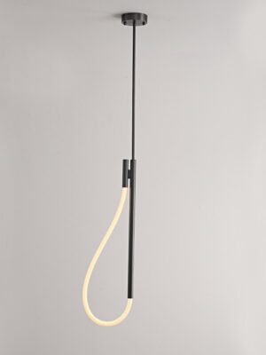 MALPO-ΦΩΤΙΣΤΙΚΟ ΚΡΕΜΑΣΤΟ ΜΑΥΡΟ ΜΕΤΑΛΛΙΚΟ LED SMD 12W 3000K 536LM IP20 Φ245Χ1500ΜM