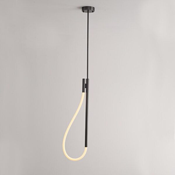 MALPO-ΦΩΤΙΣΤΙΚΟ ΚΡΕΜΑΣΤΟ ΜΑΥΡΟ ΜΕΤΑΛΛΙΚΟ LED SMD 12W 3000K 536LM IP20 Φ245Χ1500ΜM