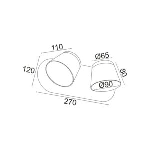 LUCIDO-ΦΩΤΙΣΤΙΚΟ EΠΙΤΟΙΧΟ ΑΜΜΩΔΕΣ ΛΕΥΚΟ ΜΕΤΑΛΛΙΚΟ LED 16W 3000K 1280LM IP20 27X12X11CM