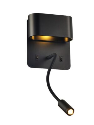 PRIAMUS-ΦΩΤΙΣΤΙΚΟ ΕΠΙΤΟΙΧΟ ΑΜΜΩΔΕΣ ΜΑΥΡΟ ΜΕΤΑΛΛΙΚΟ LED 8W 3000K 640LM IP20 16Χ9Χ45CM