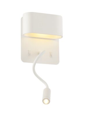 PRIAMUS-ΦΩΤΙΣΤΙΚΟ ΕΠΙΤΟΙΧΟ ΑΜΜΩΔΕΣ ΛΕΥΚΟ ΜΕΤΑΛΛΙΚΟ LED 8W 3000K 640LM IP20 16Χ9Χ45CM