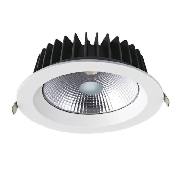 LED ΛΕΥΚΟ ΧΩΝΕΥΤΟ ΦΩΤΙΣΤΙΚΟ 230V AC 40W 4000K 5000LM 100° Ra80 Φ230x77mm 5YRS