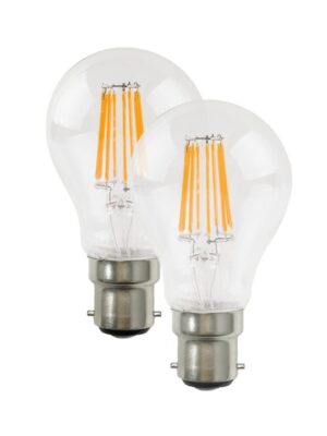FILAMENT LED A60 DUO PACK 7W 4000K 230V AC 620LM RA80 30000HRS 360°