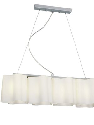 NETTO ΚΡΕΜΑΣΤΟ 4X60W ΓΥΑΛΙ ΟΠΑΛ ΜΑΝΤΗΛΙ