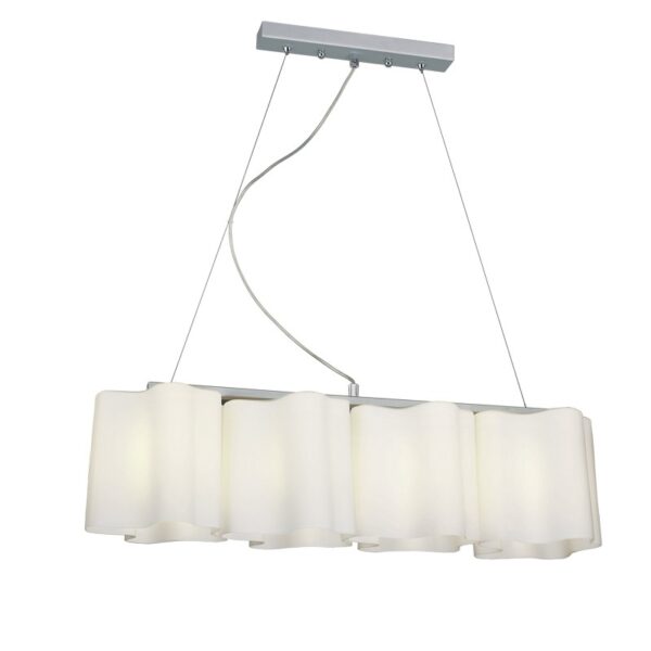 NETTO ΚΡΕΜΑΣΤΟ 4X60W ΓΥΑΛΙ ΟΠΑΛ ΜΑΝΤΗΛΙ