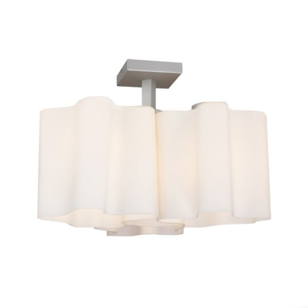 NETTO ΜΕΤΑΛΛΙΚΟ Φ/Σ ΟΡΟΦΗΣ 3ΧΕ27 ΛΕΥΚΟ ΓΥΑΛΙ ΜΑΝΤΗΛΙ Φ40XΗ30CM