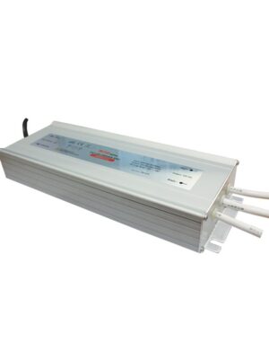 ΜΕΤΑΛΛΙΚΟ CV LED DRIVER 300W 230V AC12V DC 25A IP67 ΜΕ ΚΑΛΩΔΙΑ